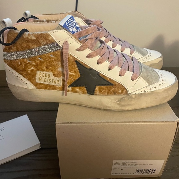 Golden Goose Shoes - Golden Goose Giraffe Print Midstars